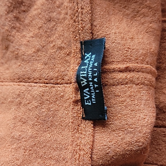 Virgin Wool Blend Pumpkin Cardigan - Picture 8 of 10